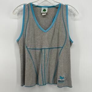 Vintage Athletic Tank Top V Neck Senor Frog Mazatlan Mexico Size Medium Cropped